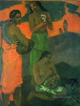 three women at the table by the lamp Painting - Motherhood Women on the Shore Post Impressionism Primitivism Paul Gauguin